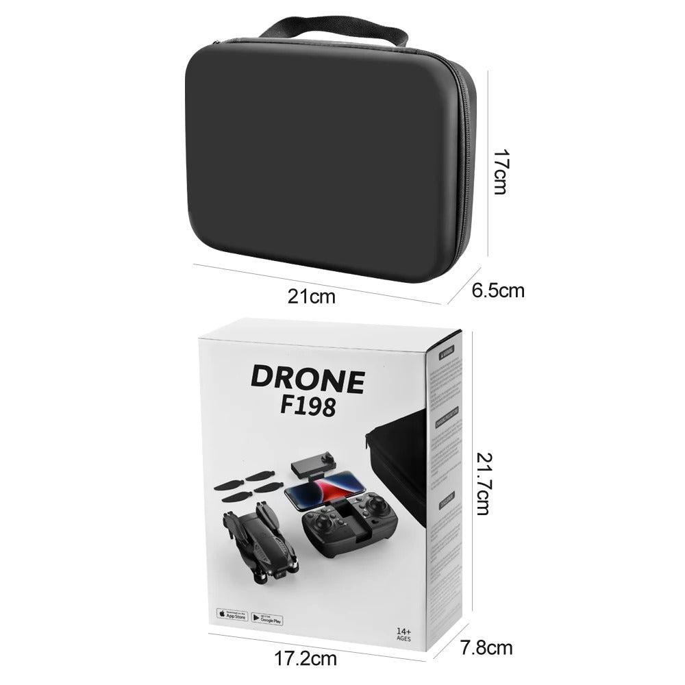 Voltix F198 Pro Foldable Drone with 4K Dual Camera